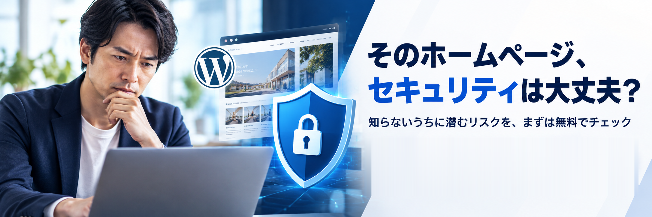 そのホームページ、セキュリティは大丈夫? 知らないうちに潜むリスクを、まずは無料でチェック